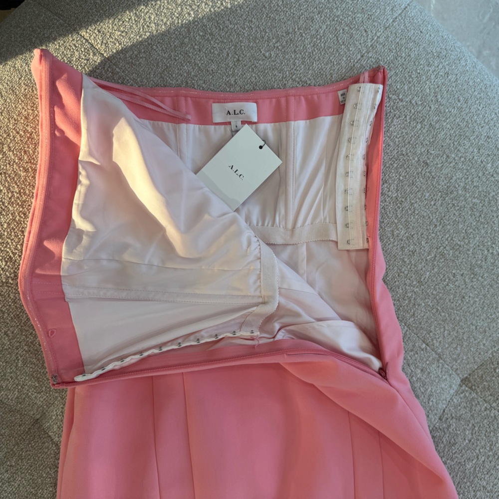 NWT ALC ELIZABETH MIDI DRESS- PINK- SIZE 6 - Picture 5 of 7